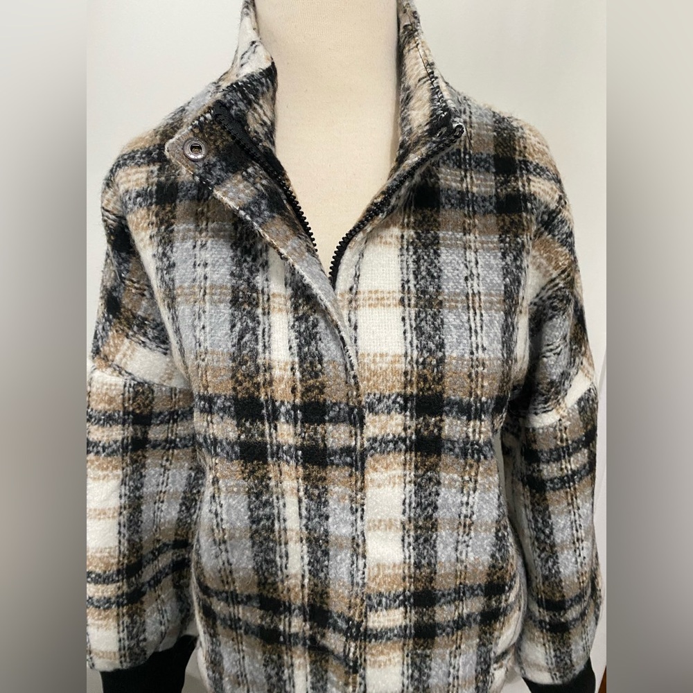 BB DAKOTA By Steve Madden Plaid Tweed Jacket/Coat - Size L - NEW - Picture 4 of 7